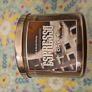 Espresso Bar rare test candle Bath and Body Works 3 wick 2013